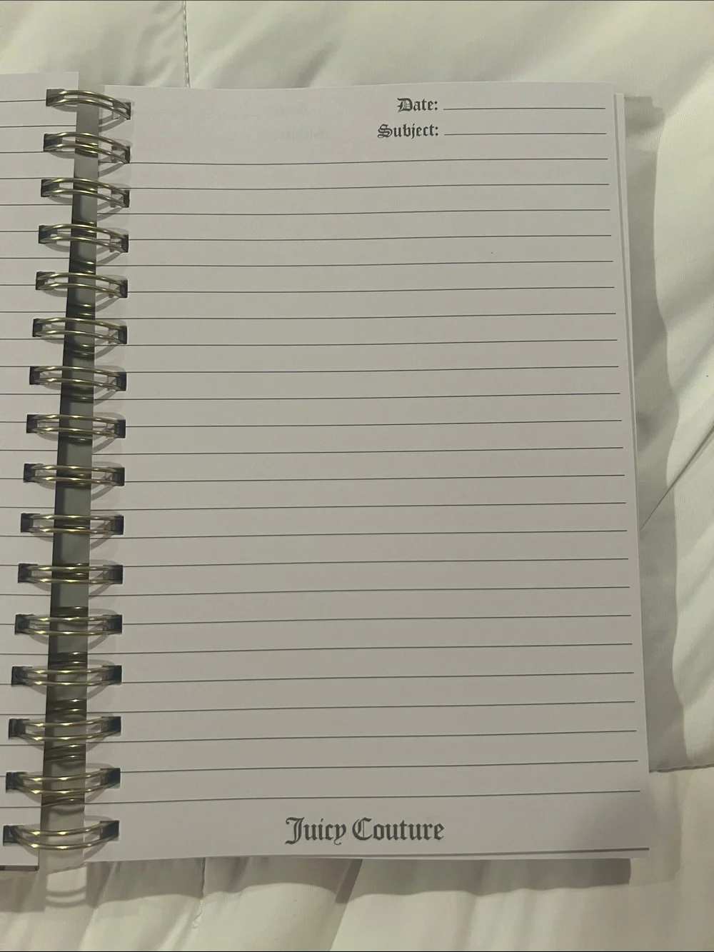 Juicy Couture Pink Leopard Spiral Journal with Gold & Black Heart Pen